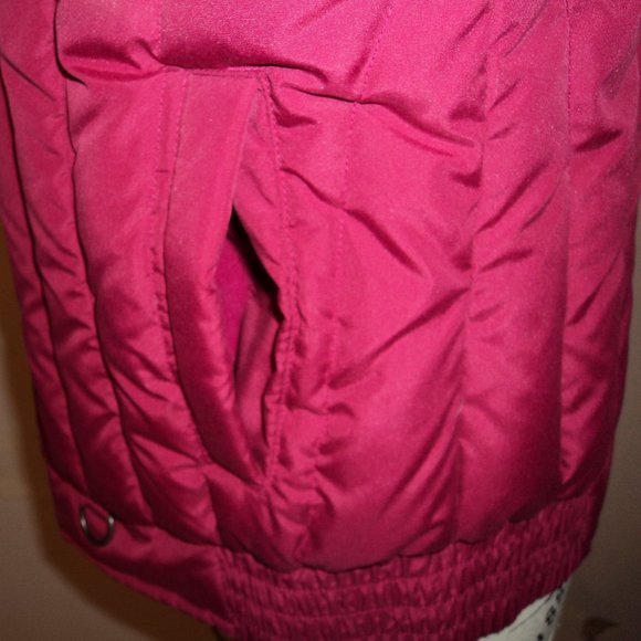 Glacier's Edge Women's Large Vest Red Raspberry Down Feathers Zipper Puffy - Picture 7 of 10